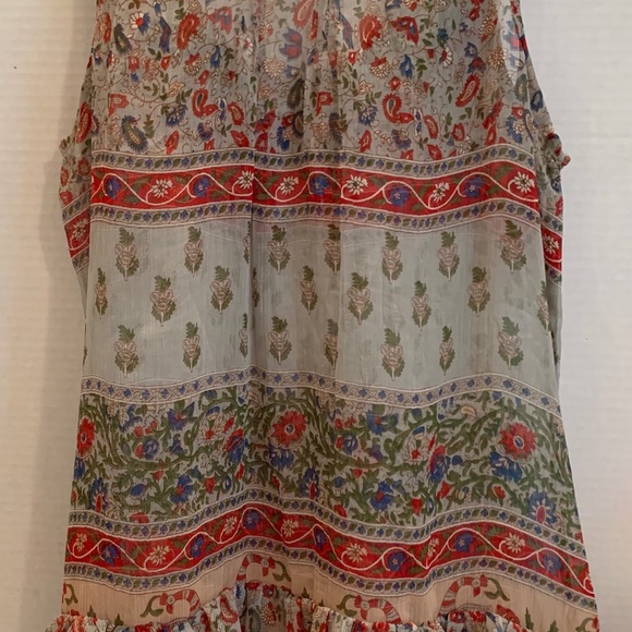 Solitaire Sheer Multi Print Ruffle Tunic - Picture 5 of 8